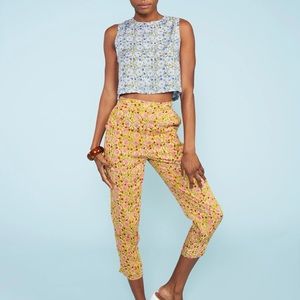 Solid Indigo Crop Top & Lounge Pant Set (read description)